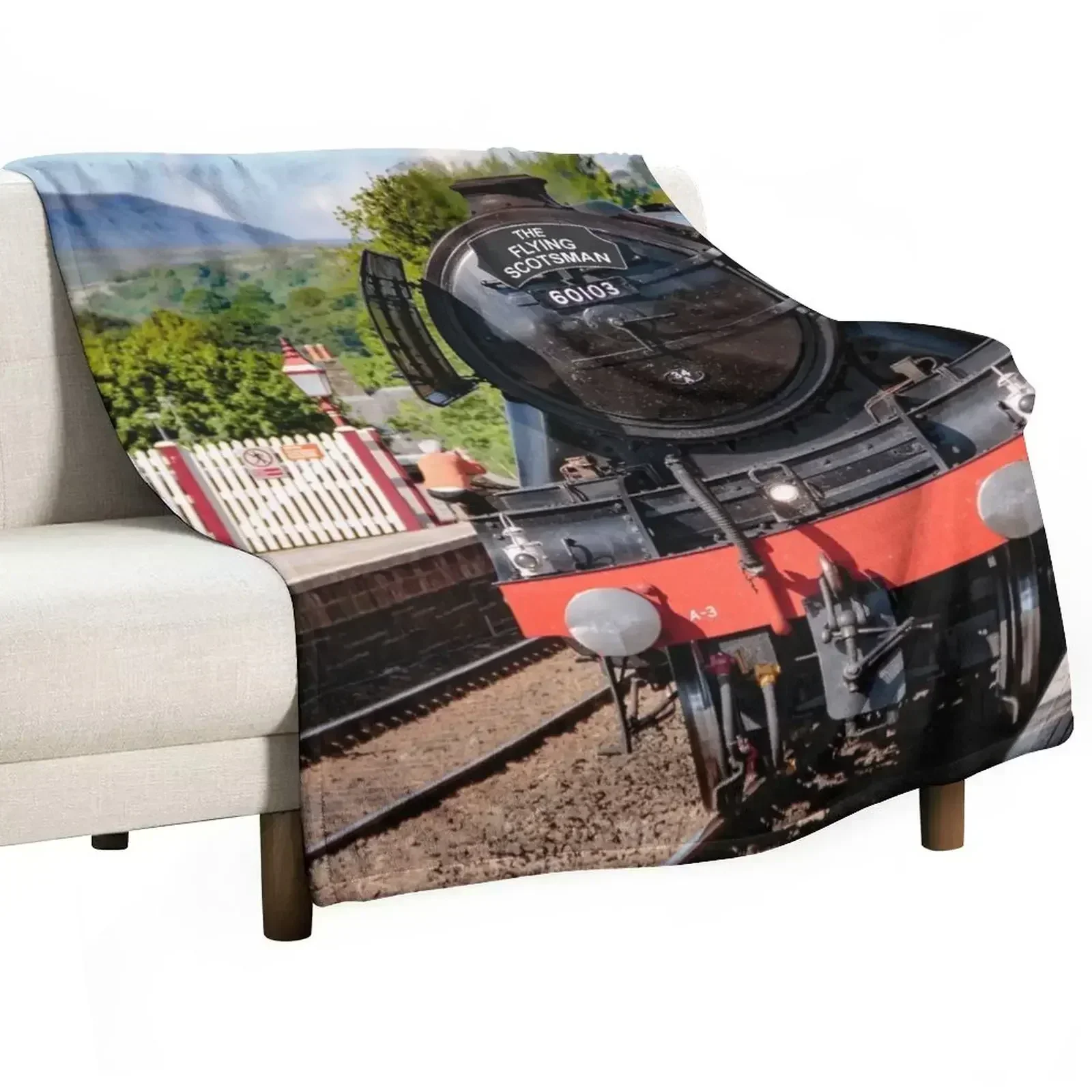 

The Flying Scotsman Throw Blanket Compact Warm Blanket for Car Road Trip