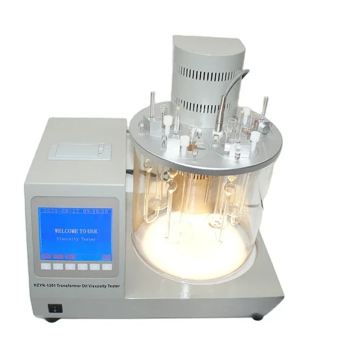 Automatic ASTM D445 Oil Viscosity Meter Petroleum Products Kinematic Viscometer with Digital Water Bath