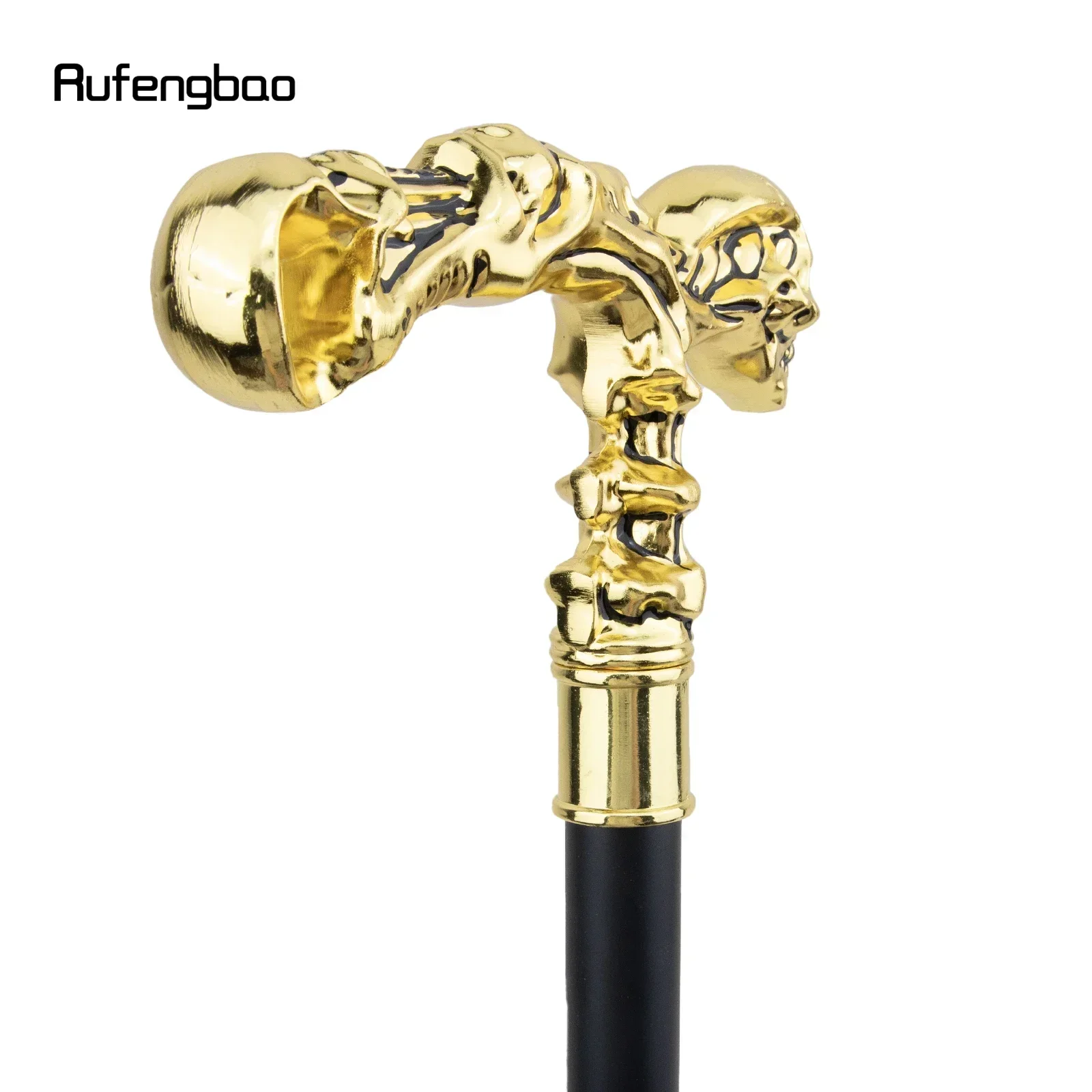 Goldener Totenkopf-Gehstock, dekorativer Vampir, Cosplay, Vintage-Party, modische Performance-Bühne, 93 cm