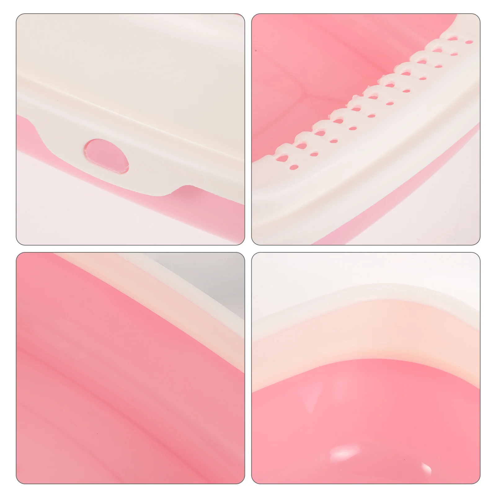 

1 set Cat Litter Box Small Kitten Pan 40x28x13cm Pink Portable Open Design Easy Cleaning Litterbox For Cats Travel Low Entry Cat