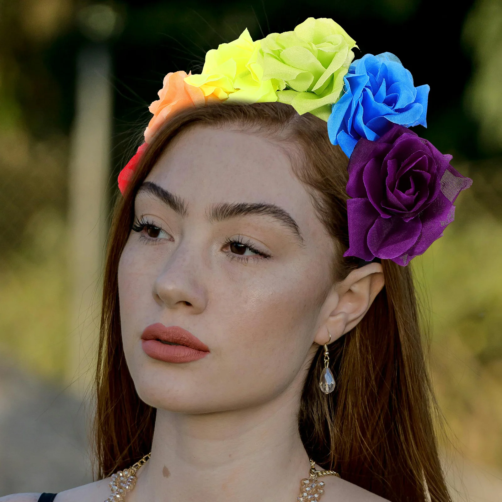 

Rose Hairb Bridal Wreath Headb Accessories Girls Flower Headwear Hairstyle Performance Party Use Long Lasting Durable Practical
