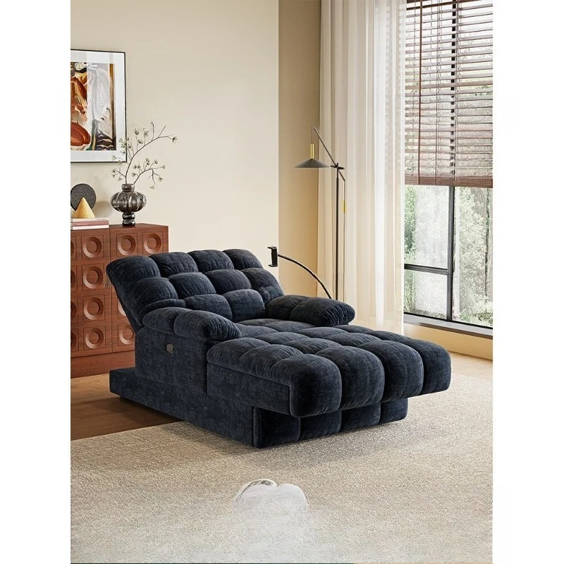 

Electric concubine lazy multi-functional recliner small apartment bedroom living room retro chenille single concubine chair sofa