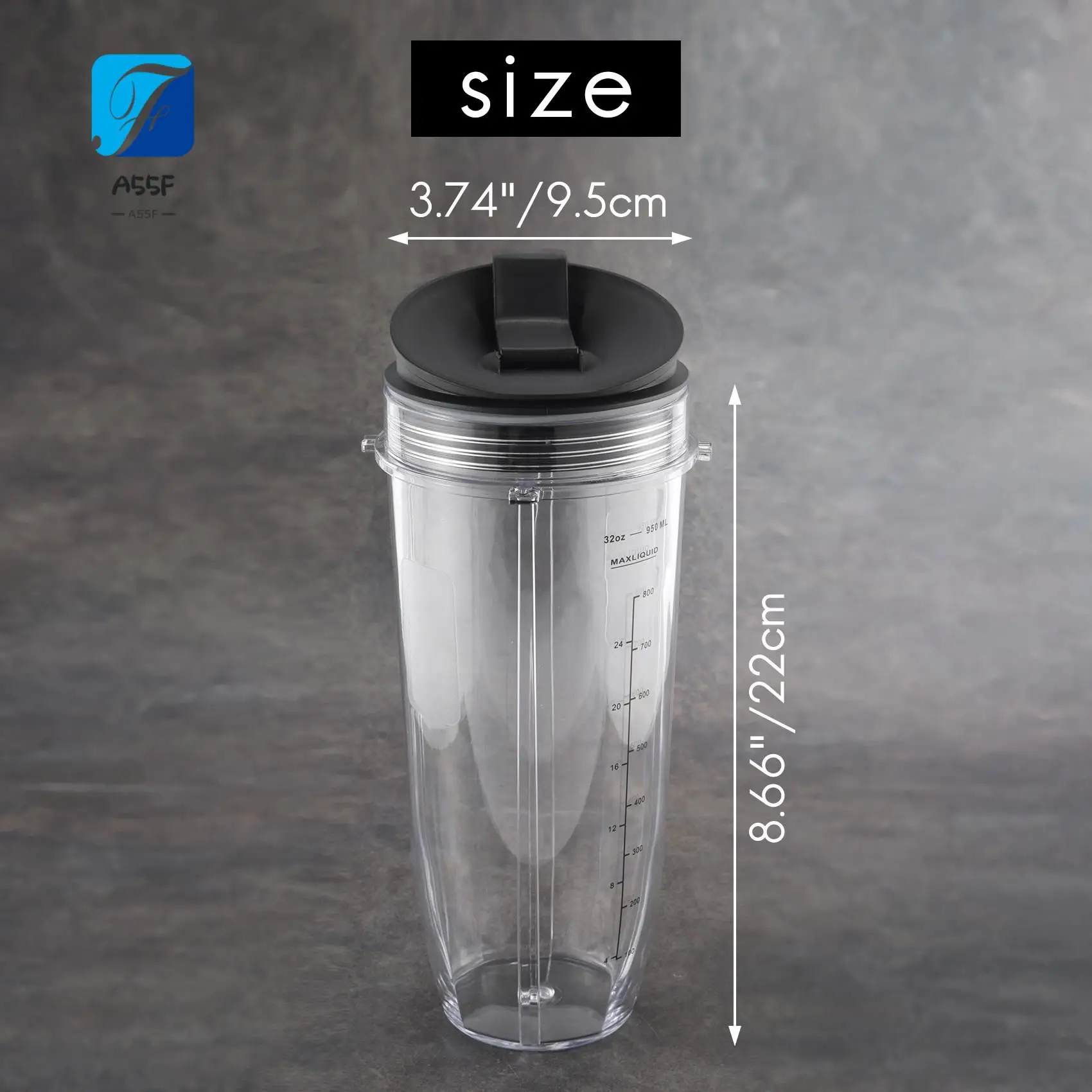 

Чашка A55F-32 унции с герметичной крышкой, запасные части и аксессуары Ninja для Nutri Ninja Auto-IQ 1000 Вт и двойного блендера