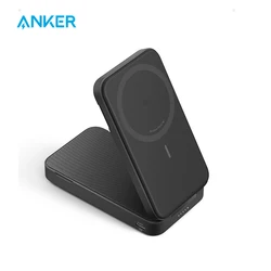 Anker MagGo 보조배터리, Qi2 인증, 15W 초고속 MagSafe 호환 휴대용 충전기, 6,600mAh 배터리 팩, 조절 가능