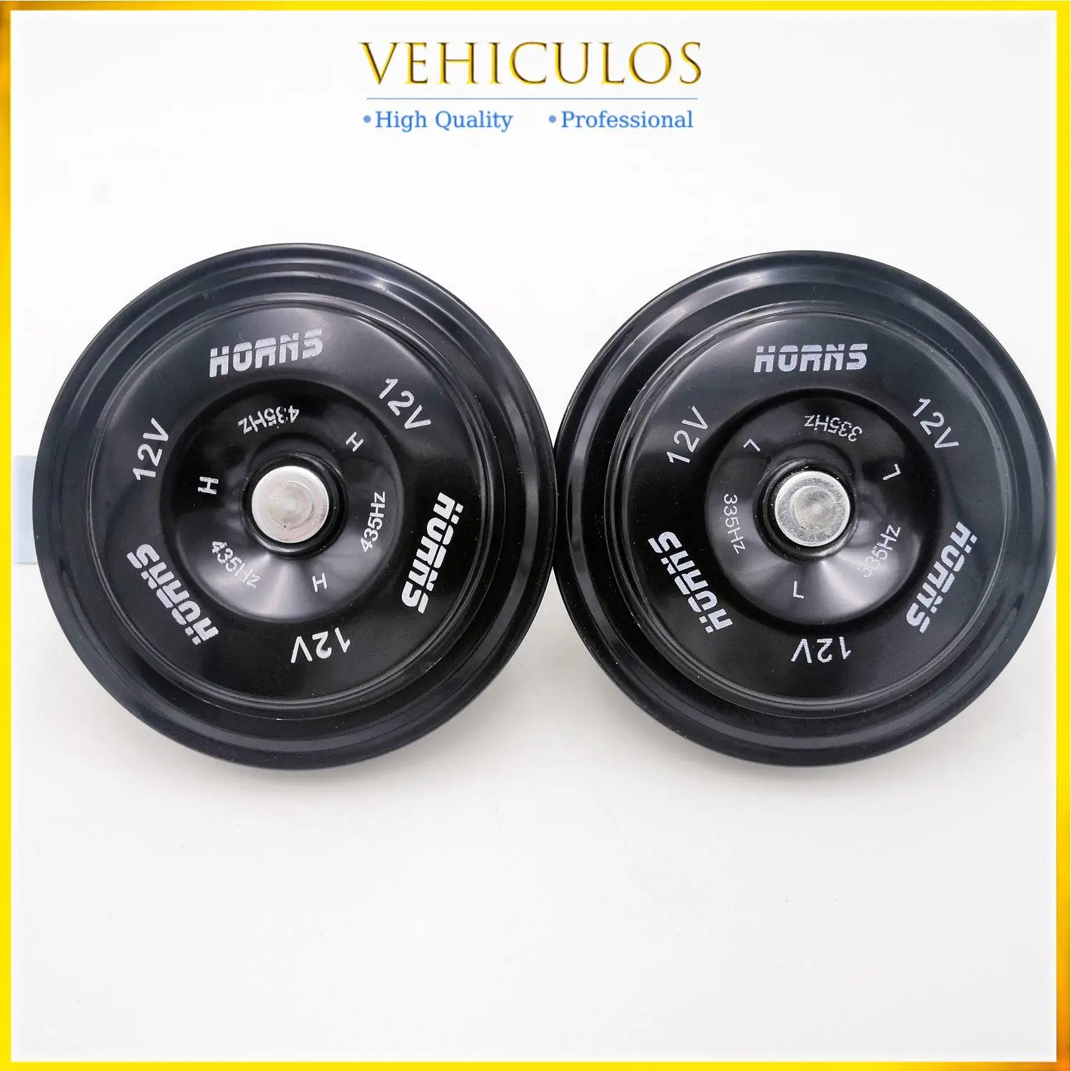 

2pcs 12V 115DB New Black Super Loud Compact Electric Blast Tone Horn Car SUV Auto Parts