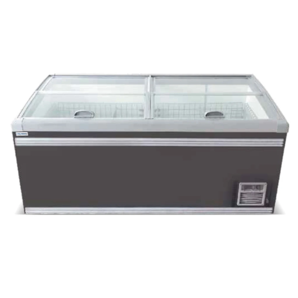 Supermarket Island Freezer Glass Door Commercial Refrigeration Equipment Refrigerator Fridge