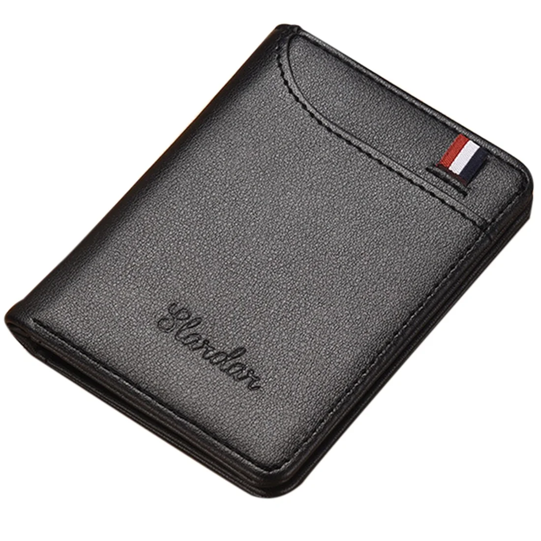 Ultra-Thin Men's Card Holder Wallet Briefcase Portable Anti-Demagnetization Document Card Holder Balck