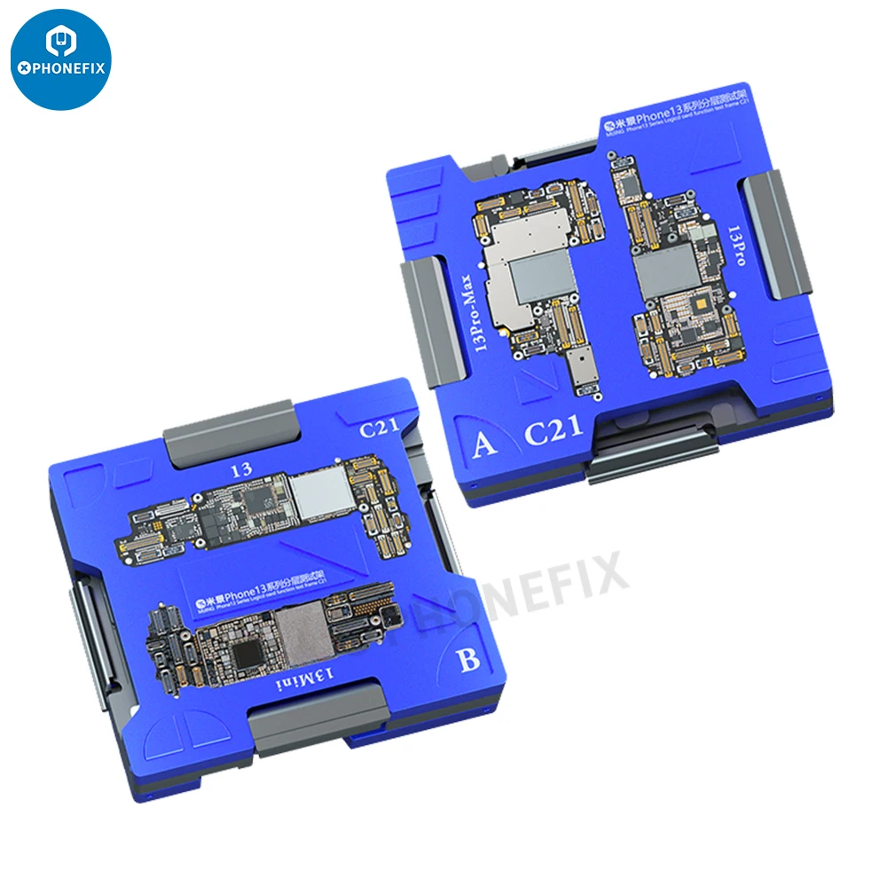 MiJing C21 4 IN 1 Mainboard layered Testing Fixture For IPhone 13 13Mini 13Pro Max Logic Board Upper/Lower Middle Frame Tester