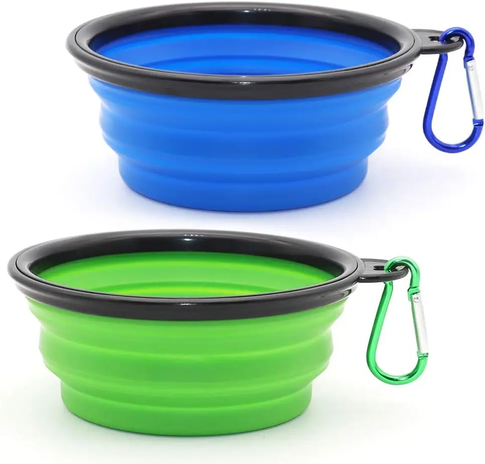 

Dog Bowl Pet Collapsible Bowls, 2 Pack for Cats Dogs, Portable Pet Feeding Watering Dish for Walking Parking Traveling