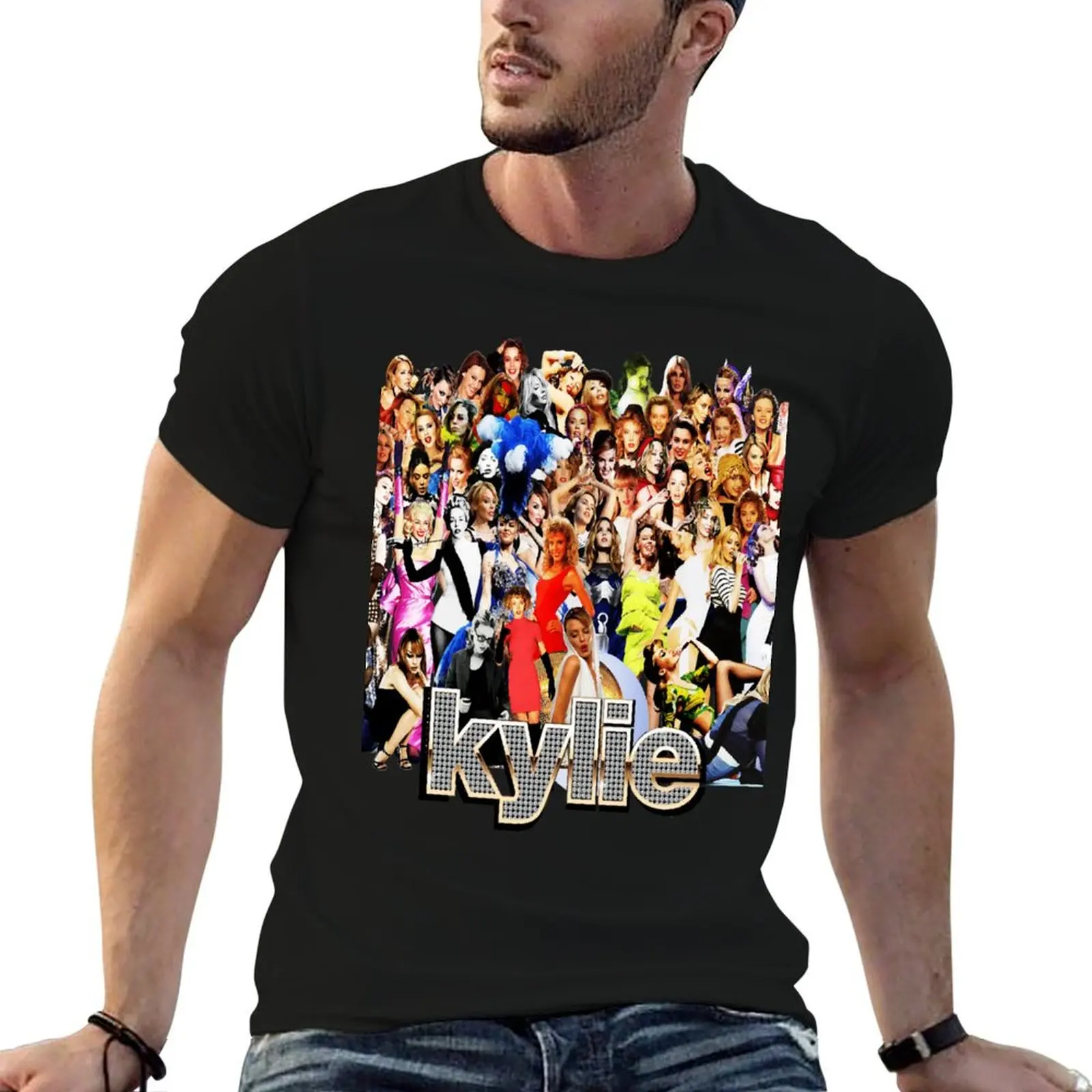 

Kylie shirt t man Minogue cotton Collage shirt T-Shirt t plain man