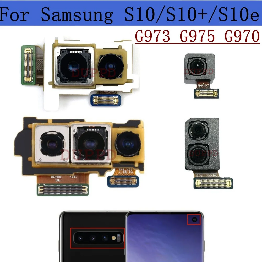 Back / Front Camera For Samsung Galaxy S10+Plus S10E G970F G973F G975F Rear Back Main Camera Flex Cable