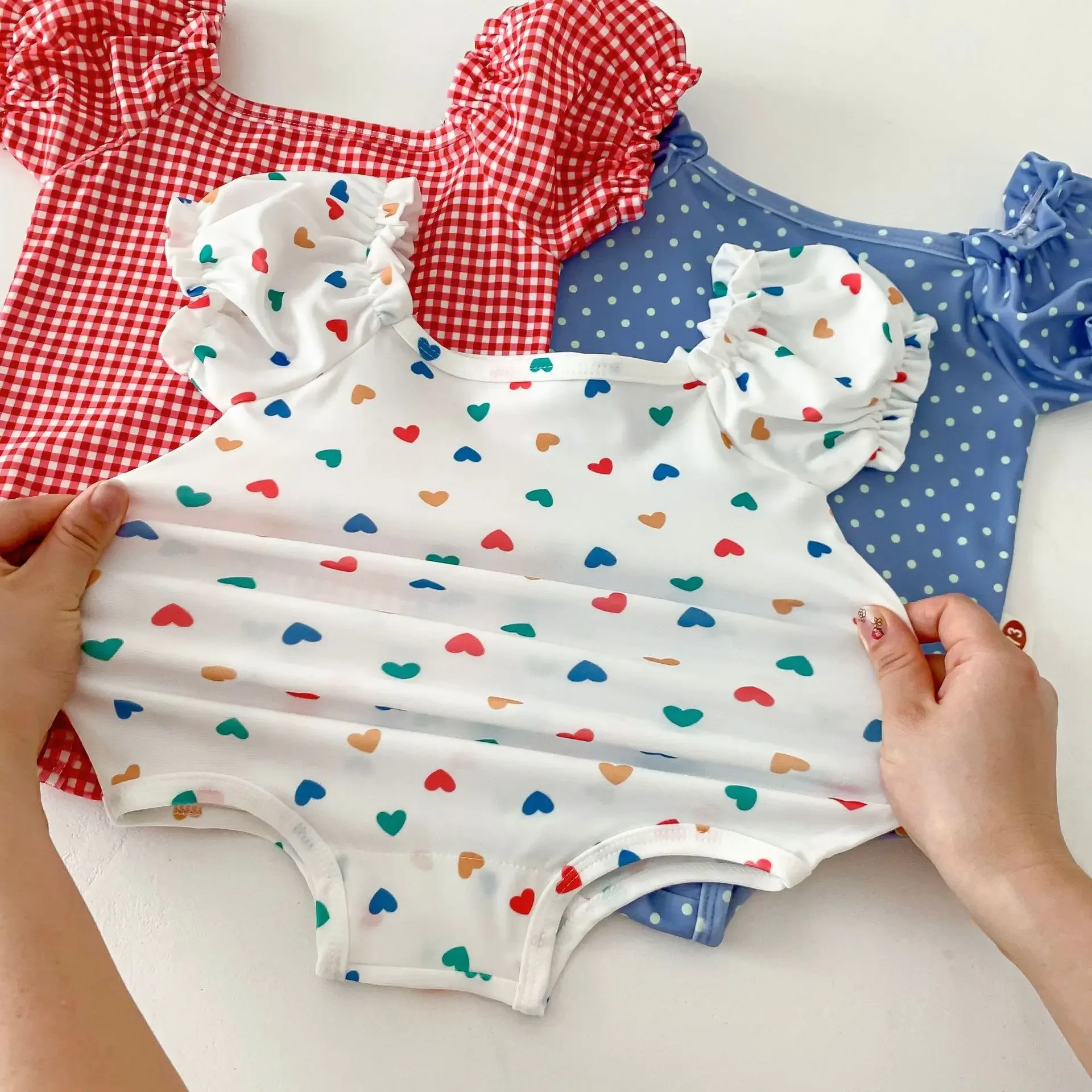 ZOETOPKID 2-teiliges Set Sommer-Baby-Badeanzug mit Schwimmkappe, Einteiliger Badeanzug für Mädchen, Schnelltrocknender Strand-Badeanzug für Draußen – Detail 22