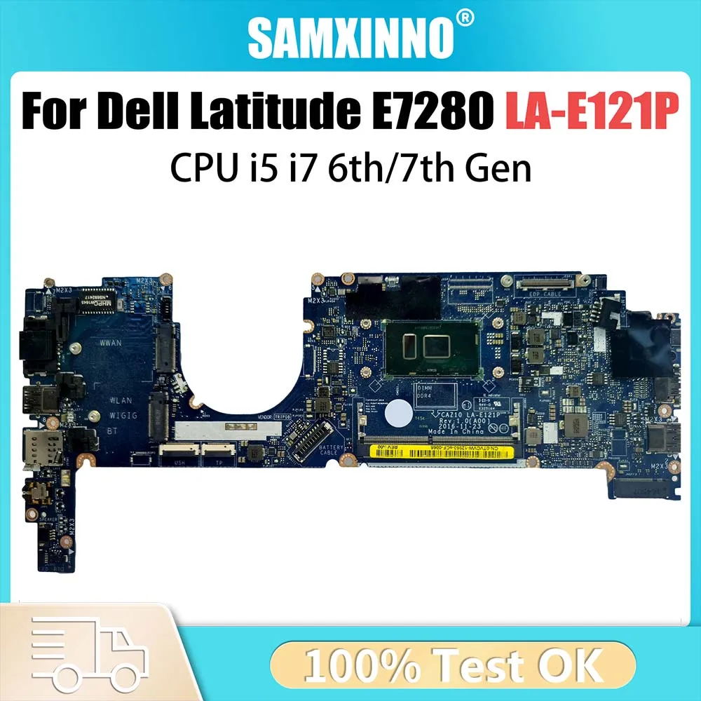 

Mainboard For Dell Latitude 7280 E7280 HP2CR CN-0HP2CR LA-E121P Laptop Motherboard With I5 I7 6th 7th CPU 100% Tested