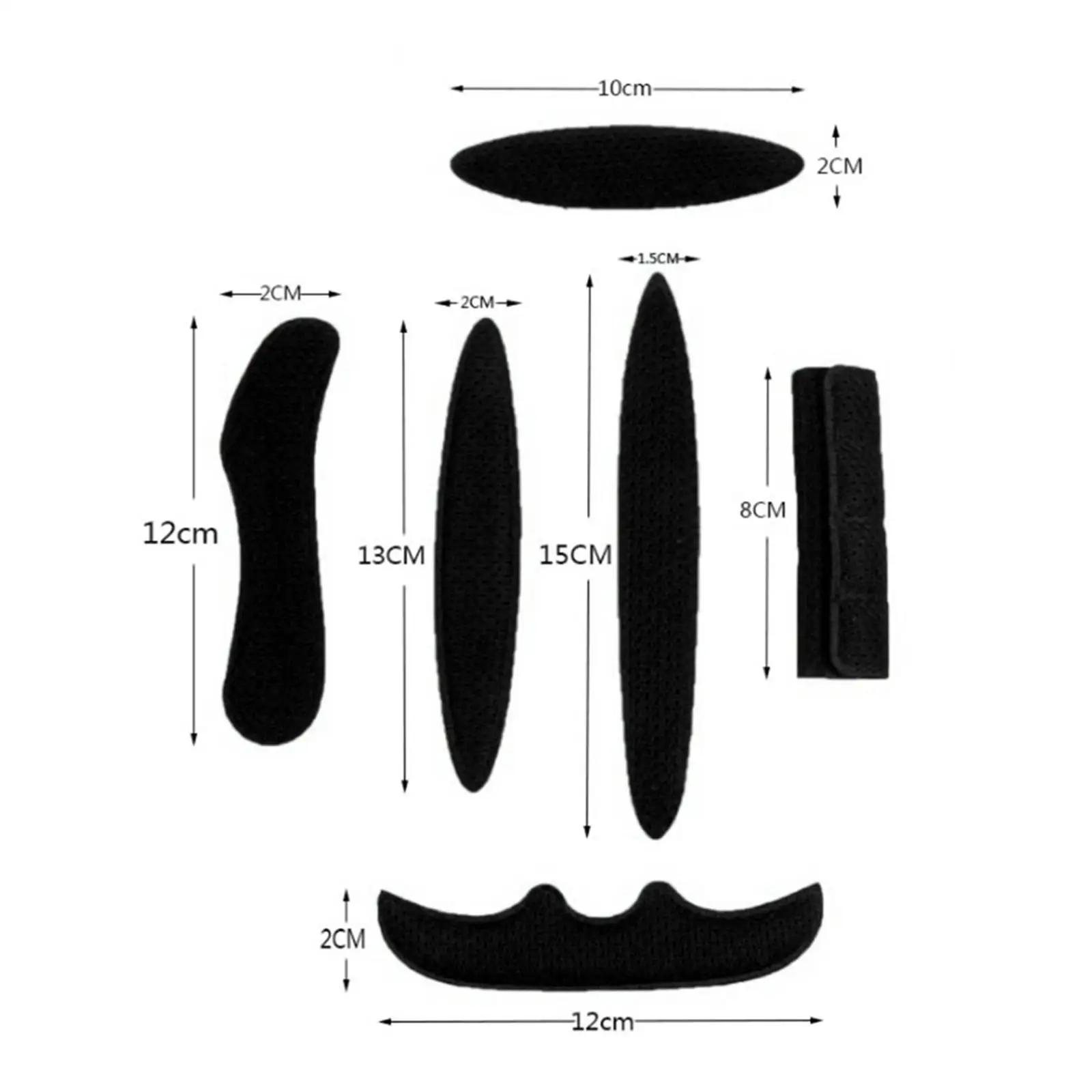 2x 27pcs Bike Padding Kits Universal Motorcycle Replacement Foam Pads Set Sponge Liner Chin 4
