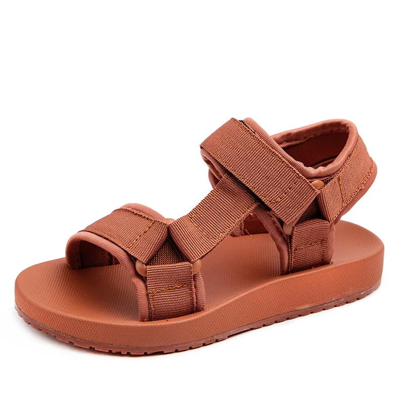 Boy Girl Canvas Sandals Slippers Solid Color Soft Soled Anti-Slip Children Kid Shoes Summer Beach - view 5