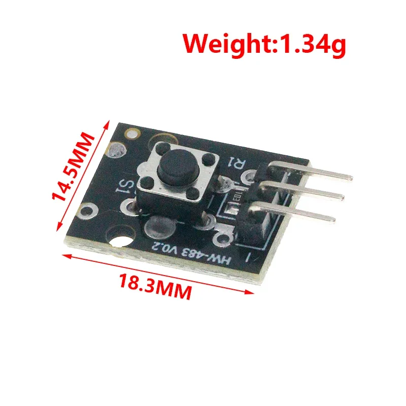 KY-004 3pin Button Key Switch Sensor Module for Arduino Diy Starter Kit 6*6*5mm 6x6x5mm KY004