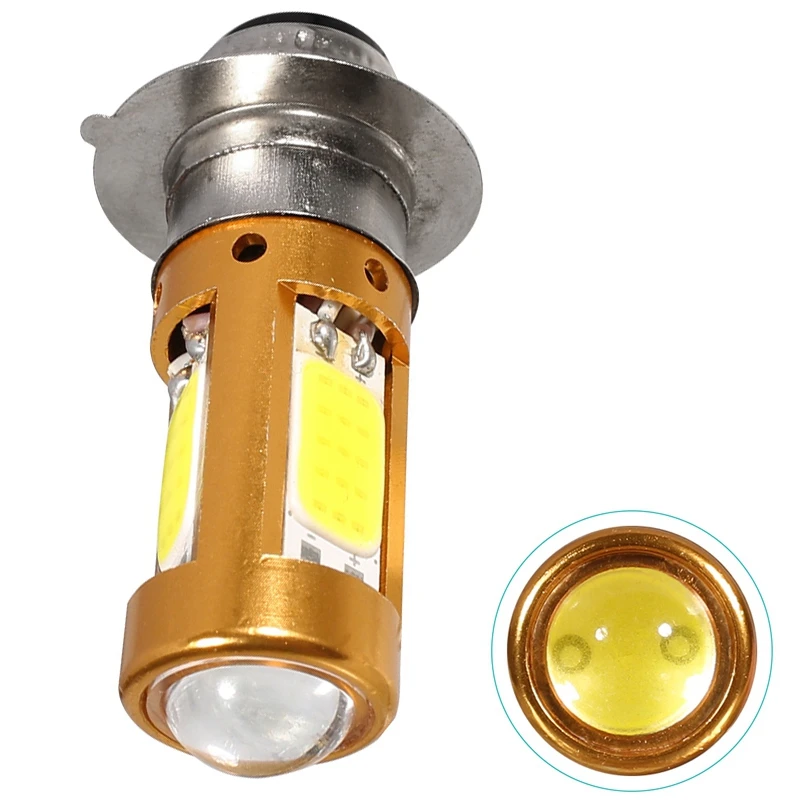 H6M PX15D LED faróis de motocicleta, lâmpada Hi-Lo para moto, scooter, lâmpada de cabeça ciclomotor, branco, 1500Lm, 12-30V, P15D