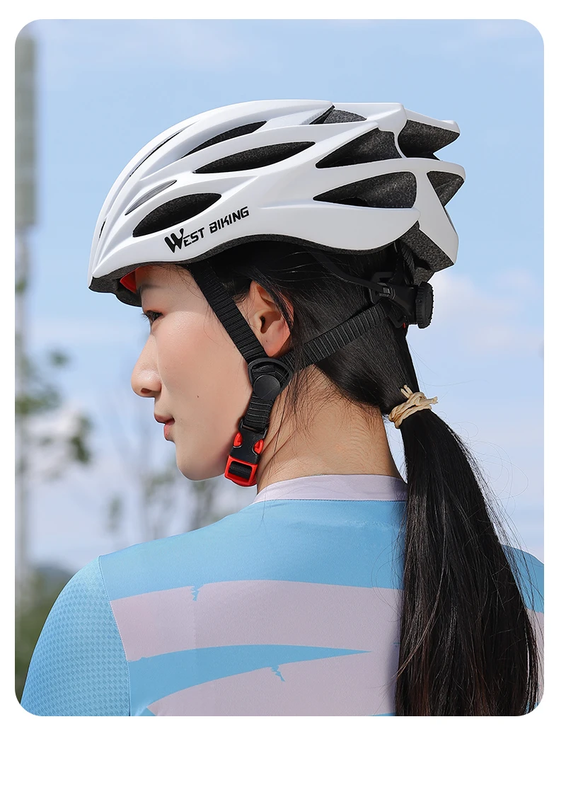 WEST BIKING Fahrradhelm Ultraleicht Integral Geformt 28 Belüftungsöffnungen Farbverlauf Verstellbare Größe M L Rennrad MTB Fahrradhelm Unisex – Detail 30