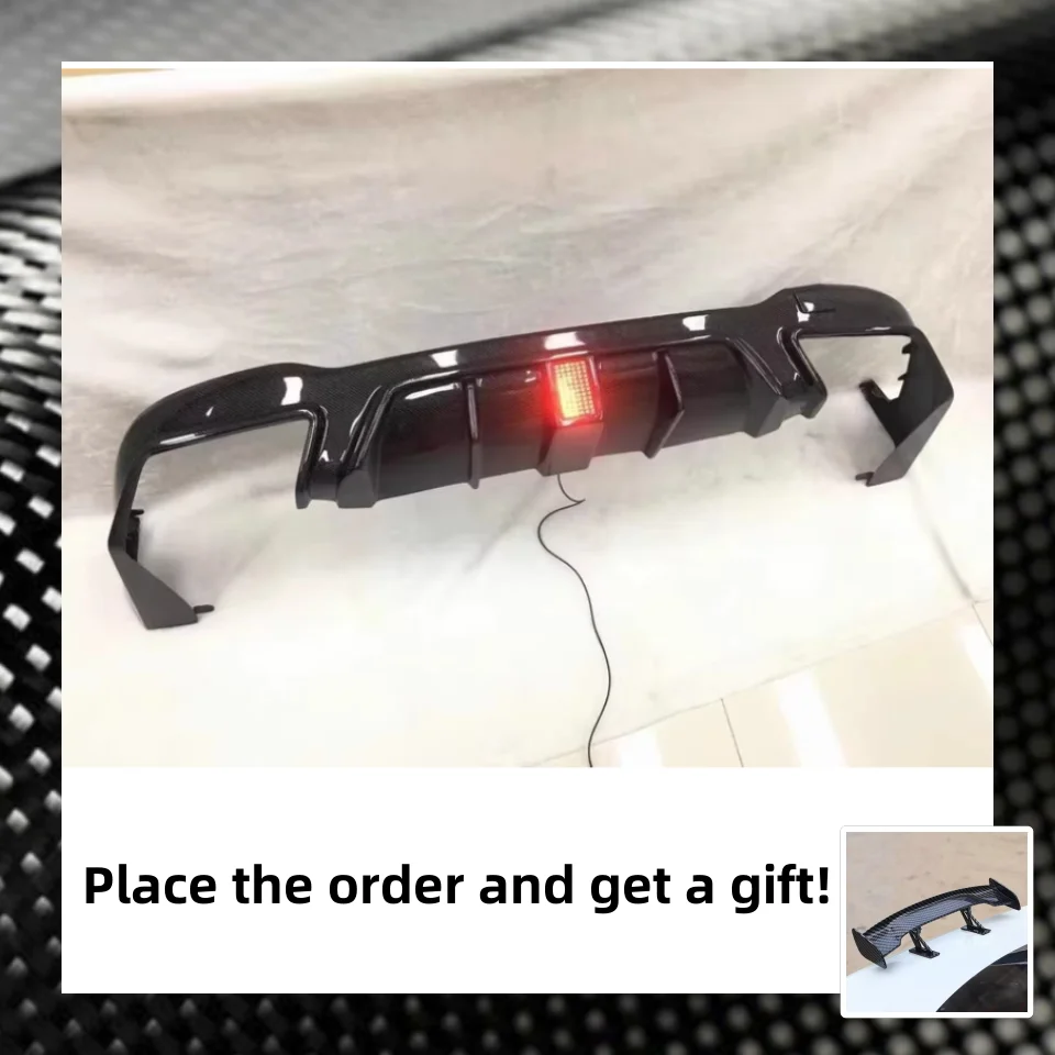 

Задняя губа с лампой для Mercedes Benz GLC, модифицированный задний спойлер из углеродного волокна, автомобильные аксессуары