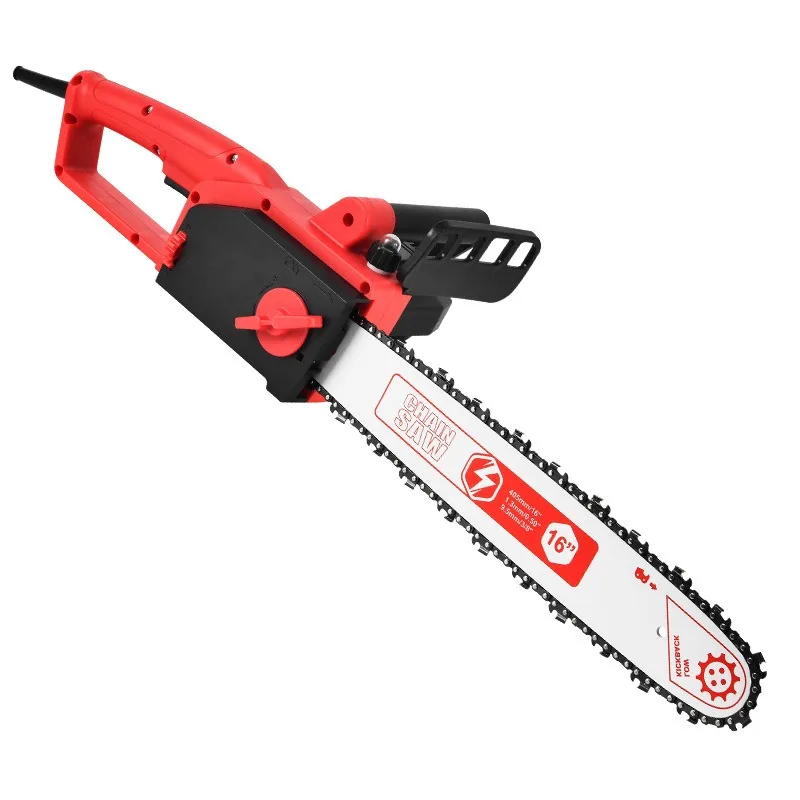 220V Electric Chainsaw 16 Inch Handheld Plug-in Logging Saw for Woodworking Tree Cutting Garden Pruning