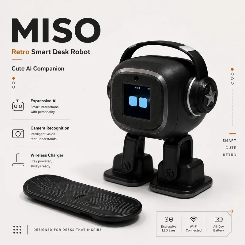 AI Robot Companion | Voice Control, Emotional Interaction, Camera Recognition, Smart Chat & Dancing Toy Gift