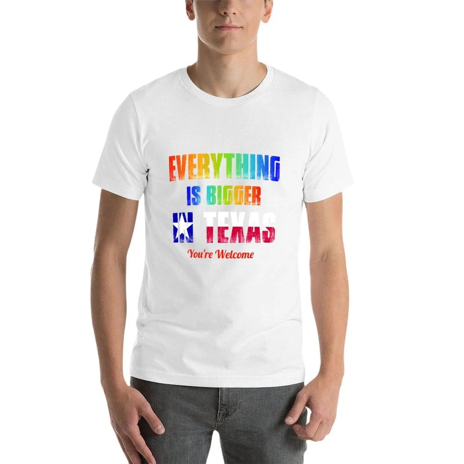 LGBT Pride Shirt Gay Community كل شيء أكبر تكساس قميص تي شيرت رجل تي شيرت قطن تي شيرت