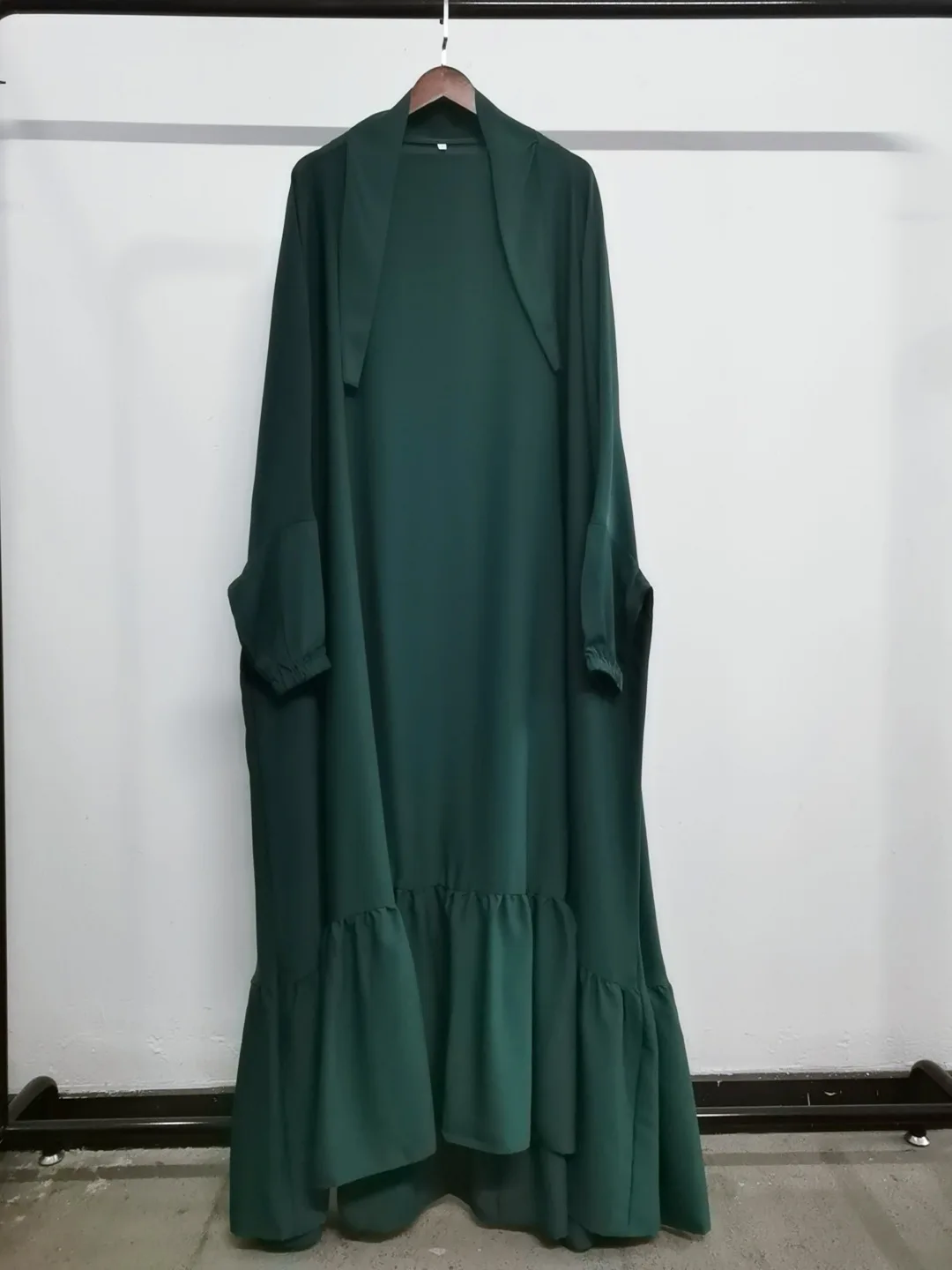 Muslim Abayas for Women Eid Ramadam Prayer Outdoor Fun Black Green Long Sleeves Robe Elegant Nice Hand Feeling Dresses