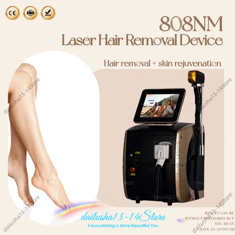 

Professional 3000W 808nm Diode Laser Hair Removal Machine Care Facial Body Hair Removal Cooling 3 Wavelength Painless Epilator