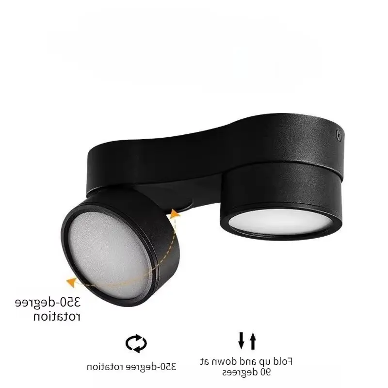 

Светодиодный накладной потолочный светильник для гостиной и прихожей, двухголовочный, с регулируемым углом наклона, прожектор для балкона и веранды