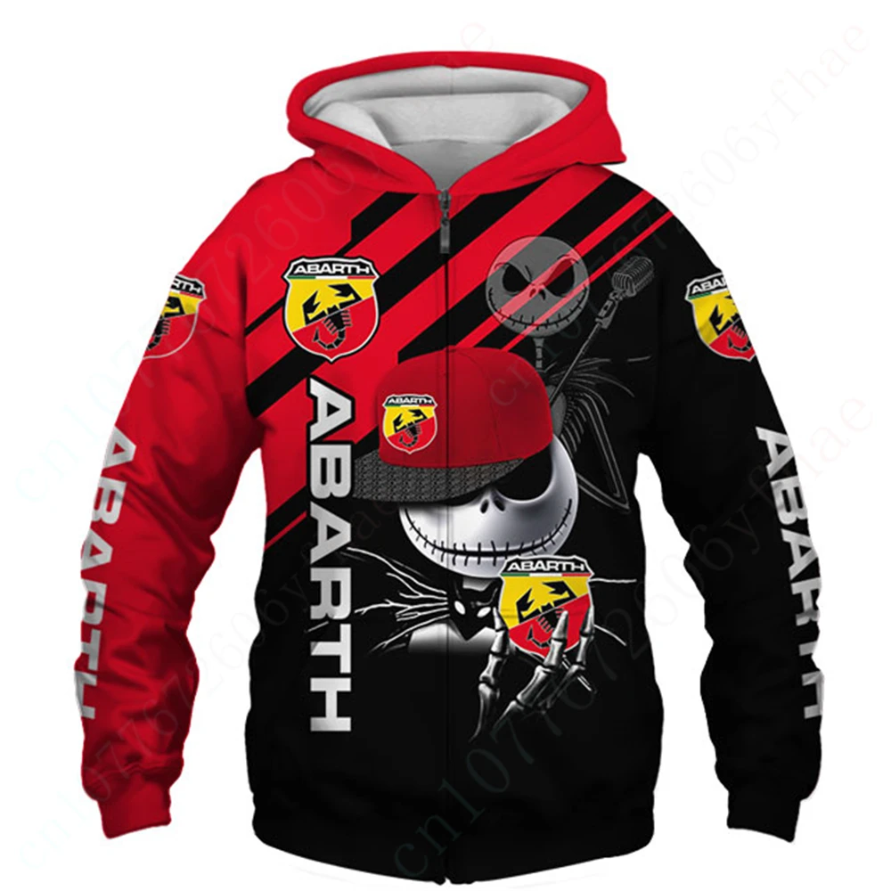 Abarth Essentials-Sweats à capuche décontractés pour hommes et femmes, Anime Zip Hoodies, Top Unisex Clothing, Harajuku 3D Printing Sweatshirt