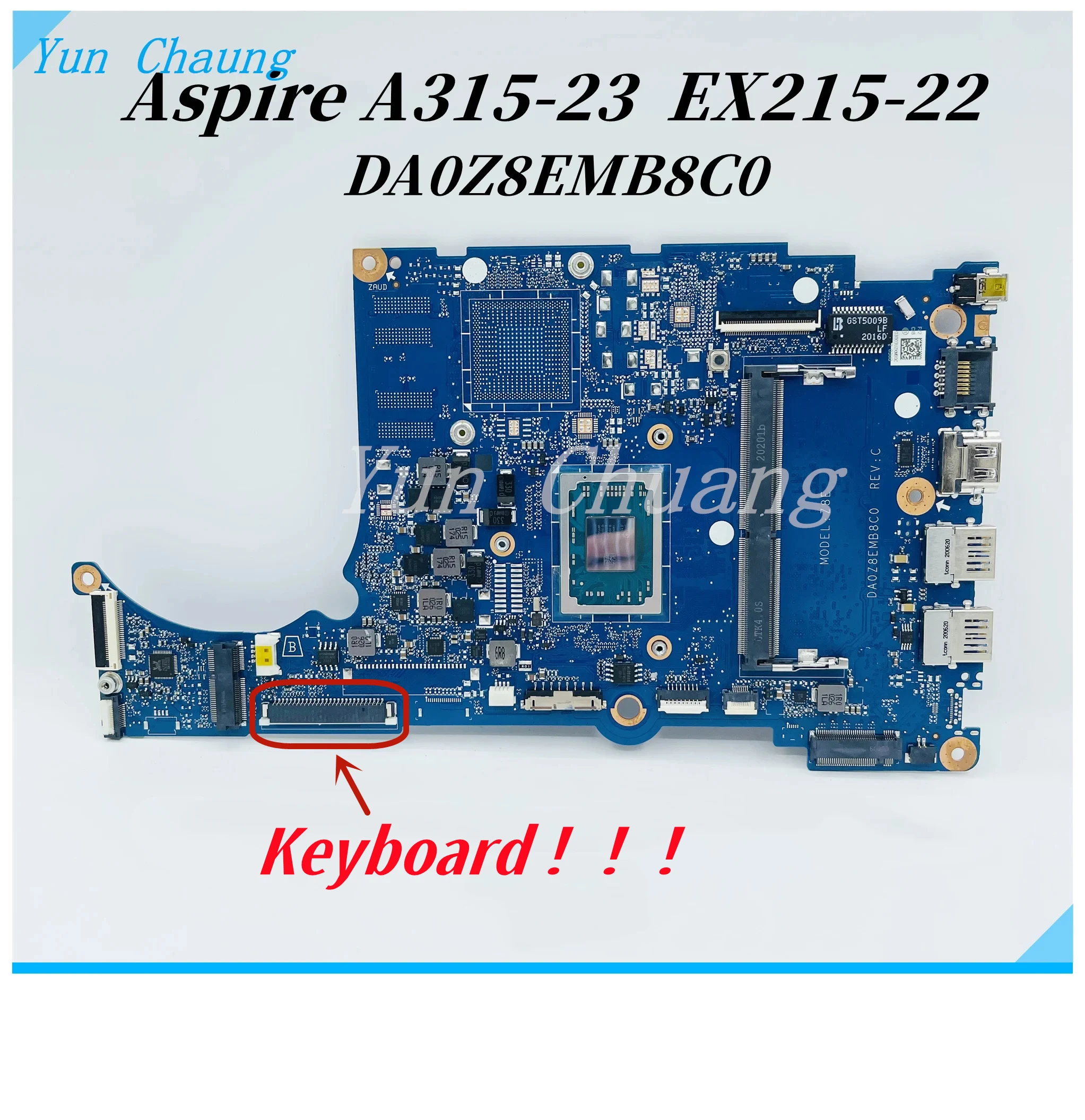 DA0Z8EMB8C0 Mainboard For Acer Aspire A315-23 A315-23G Extensa 15 EX215-22 N18Q13 Laptop Motherboard With Ryzen R3 R5 R7 CPU