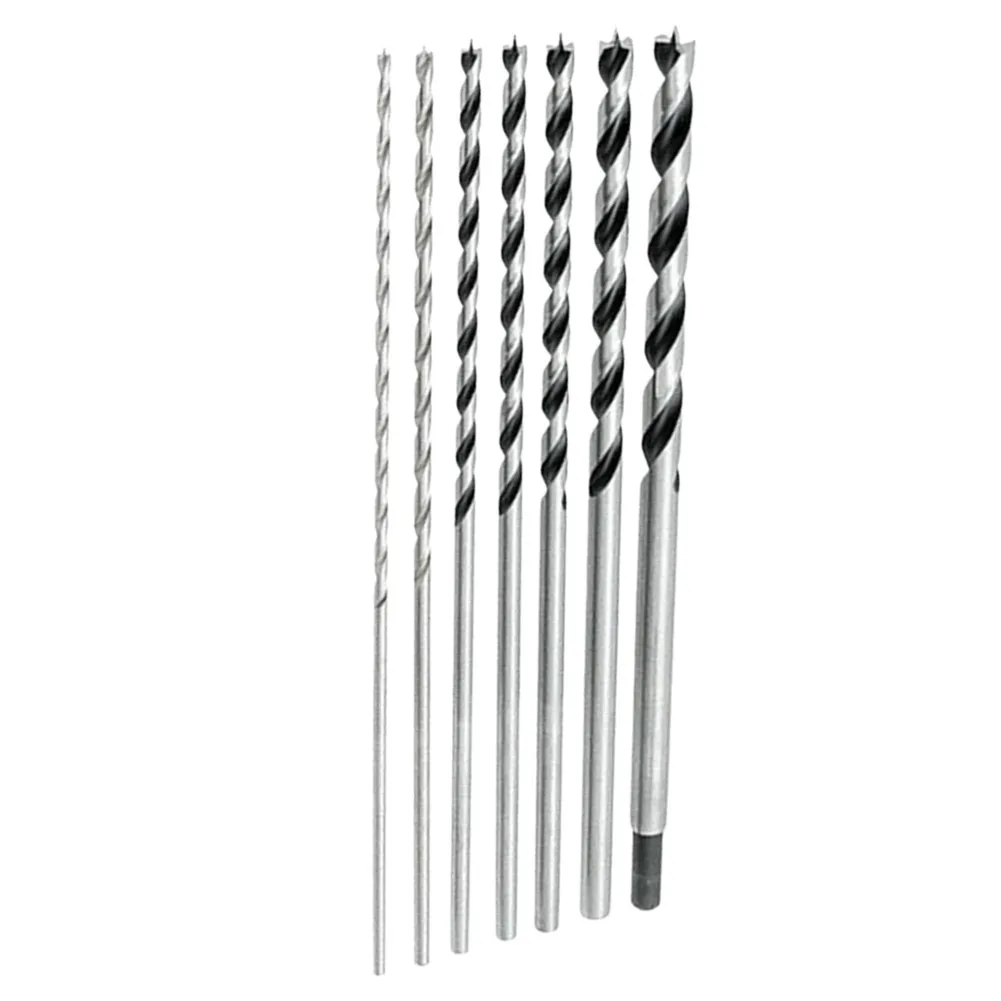 7pcs/set 300mm 4-12mm Wood Drill Bit Precision Drilling With Center Point Spiral Drill Bit Woodworking Tools