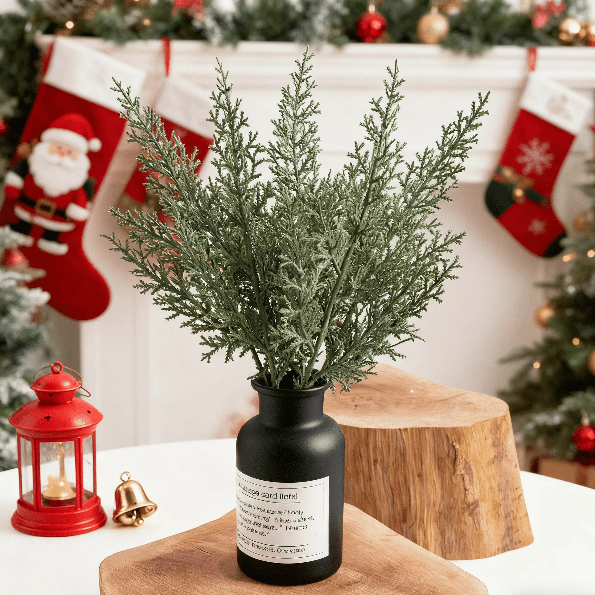 

10Pcs Artificial Plants Christmas Tree Crafts Home Room Table Decoration Accessories Cheap Household Product Vases Diy Gift Prop