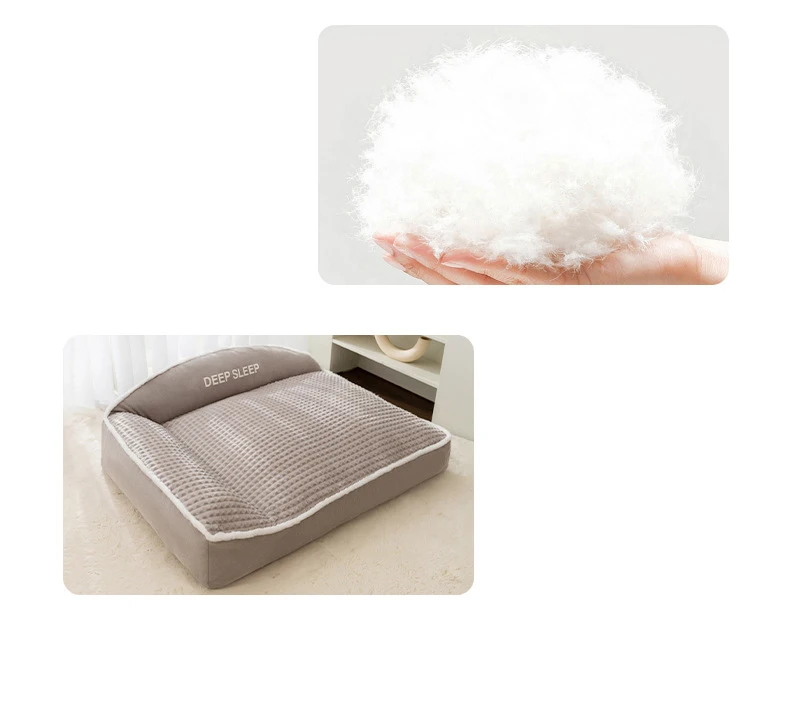 Luxus Winter Warm Große Hund Sofa Bett Hund Knie Katze Matten Haus Kissen Haustier Schlafen Sofa Betten Matte für Große und Kleine Hund – Detail 13