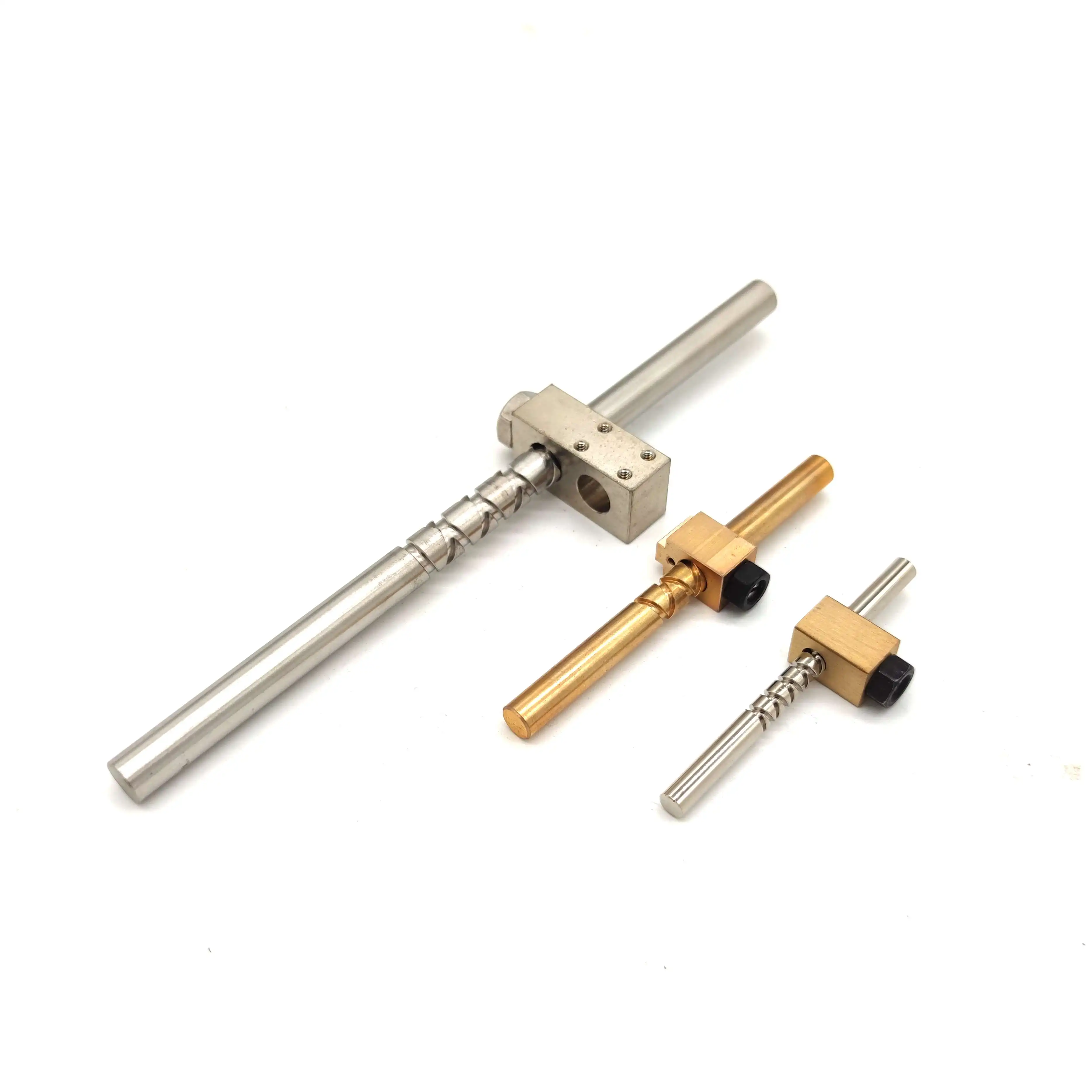 304C SUS Reciprocating Screw with Nut Working Length 50~300mm 10mm Diameter 10mm Pitch