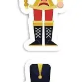 

500 шт., рождественские наклейки «Щелкунчик» с героями мультфильмов «Король и солдат», рождественские наклейки «Щелкунчик», милые канцелярские украшения