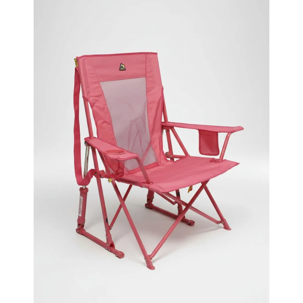 

Portable Folding Rocking Chair with Drink Holder & Armrests | Lightweight Camping Chair for Outdoor Relaxation