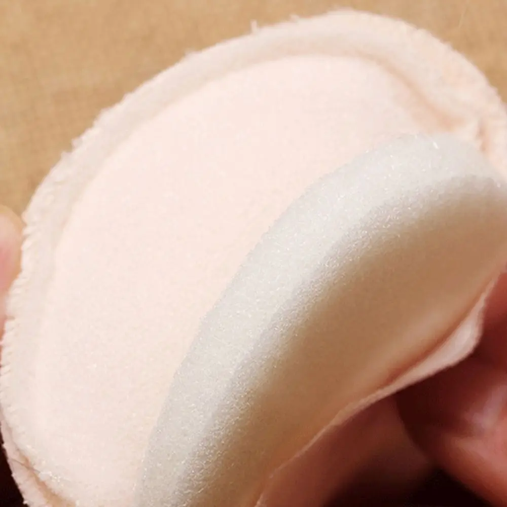 Puszek do pudru okrągły, miękki, bawełniany z wstążką, trwały, aksamitny puszek do pudru do makijażu twarzy.