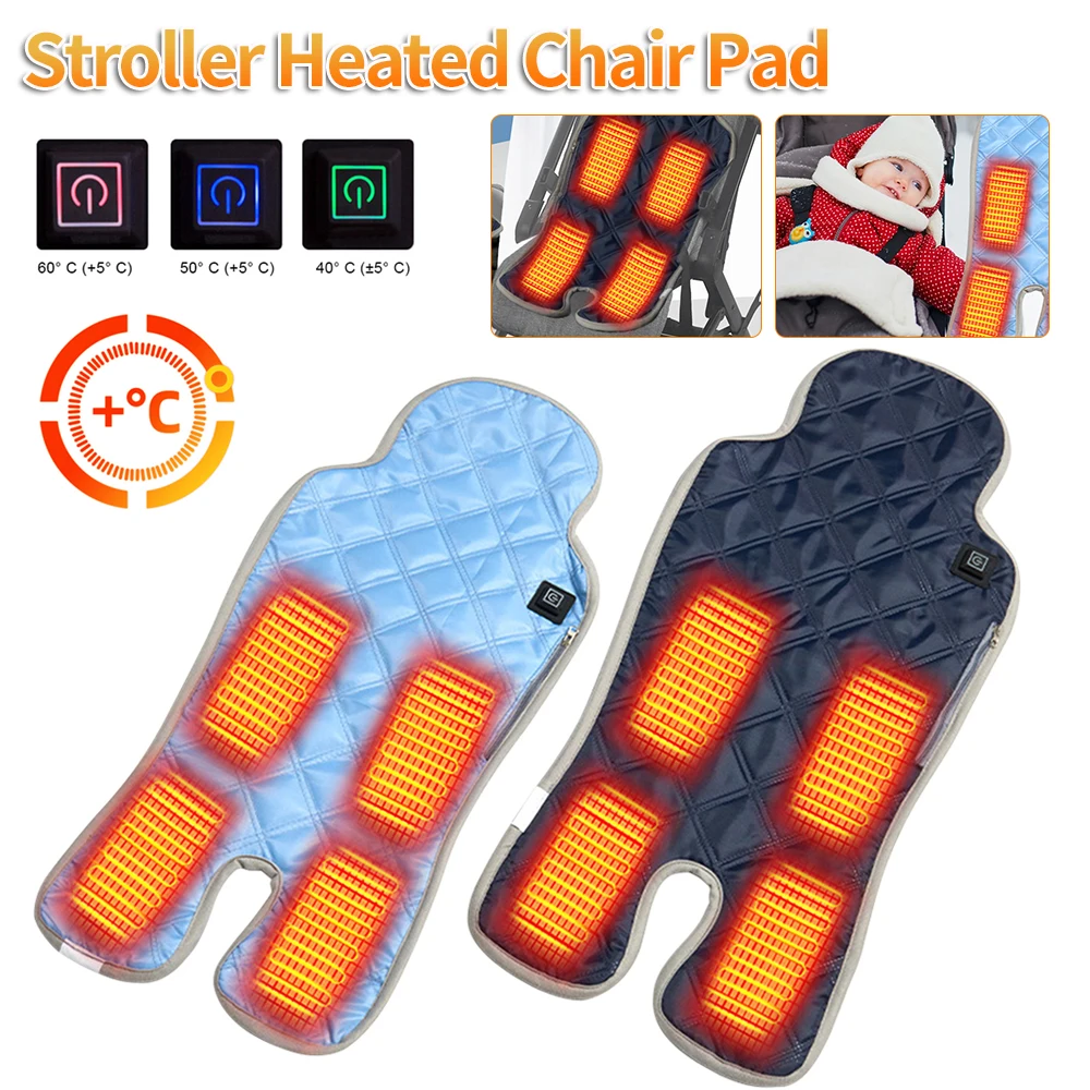 Baby Car Seat Heating Pad Non-Slip Electric Heating Stroller Seat Cushion Waterproof Baby Car Warm Cushion for Baby High Chair