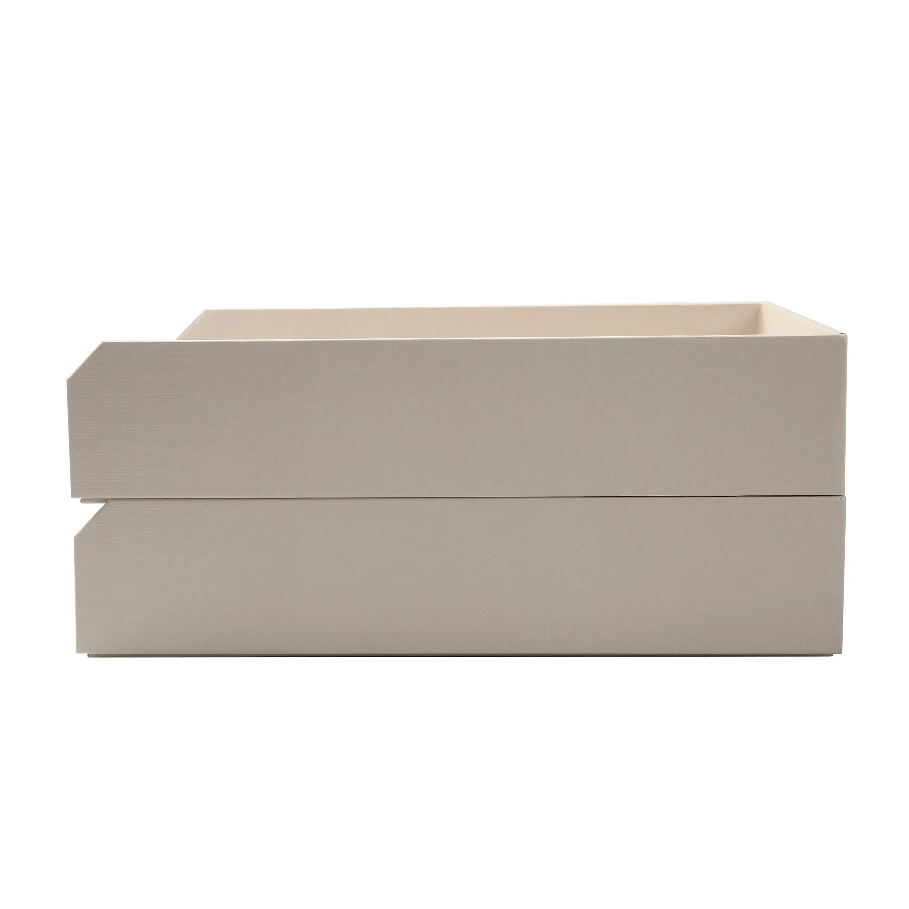 طقم مكون من قطعتين من الورق المقوى وصينية الورق ومنظم المكتب باللون البيج البردي