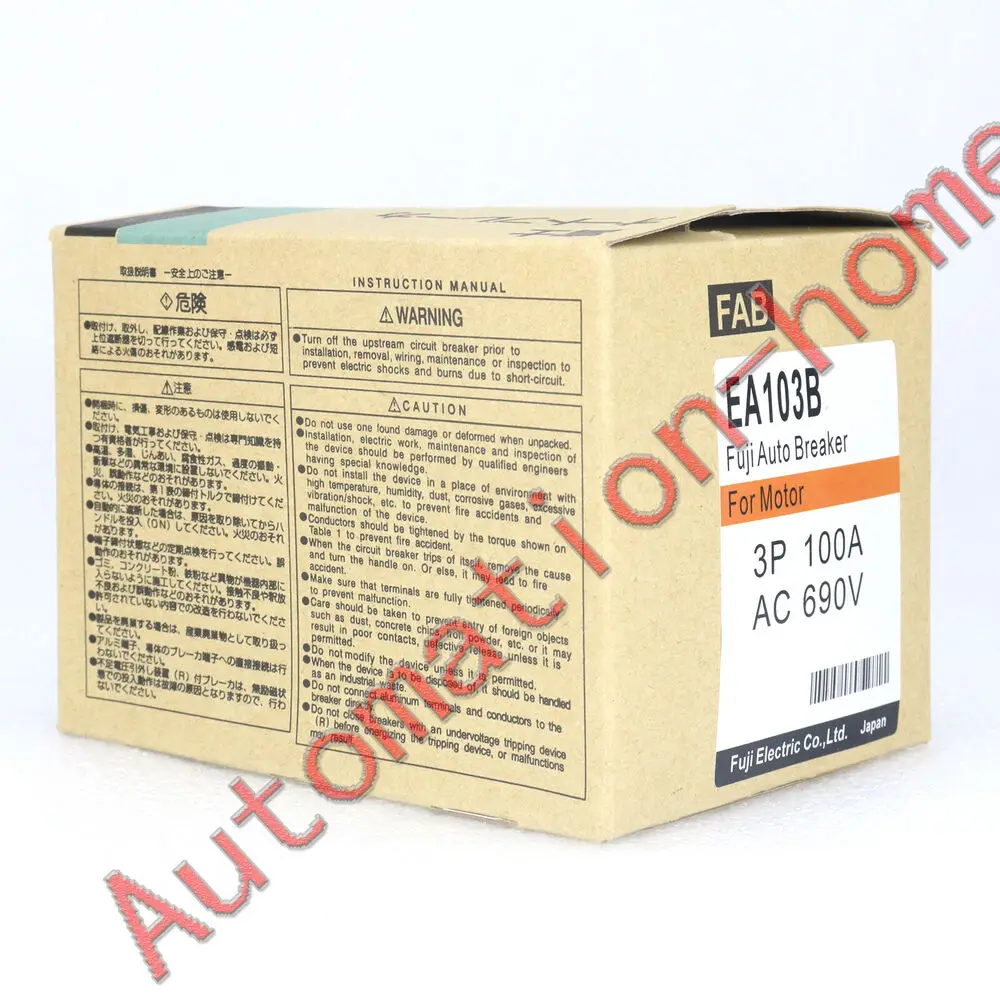 

Автоматический выключатель Fuji EA103B 100A, Новый в коробке