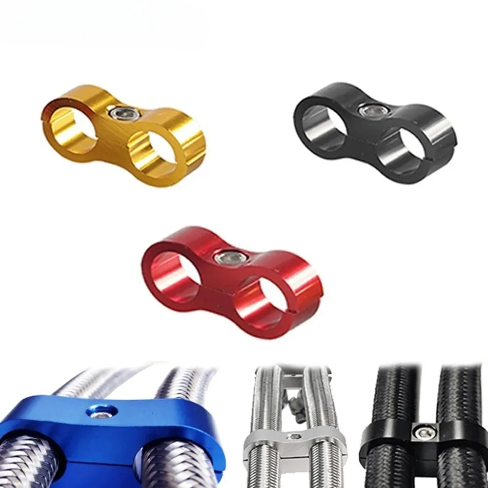 

Universal AN6 AN8 AN10 Billet Oil Fuel Water Hose Tube Seprator Divider Clamp aluminum line separator Kit