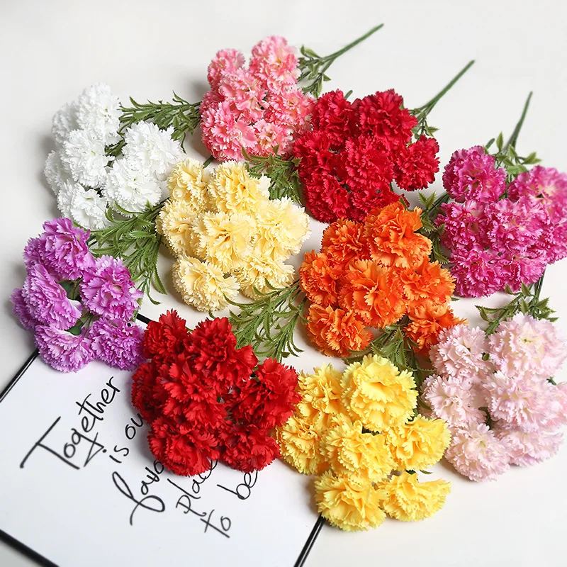 

Artificial Chrysanthemums Fall Flowers Silk Marigold Flowers Fake Mums Flowers for Wedding Autumn Day of The Dead Home Decor