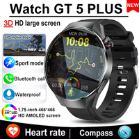 New For HUAWEI GT5 PLUS GPS Smart Watch Men 1.75 AMOLED HD Screen Compass Heart rate Waterproof Bluetooth Call Sports Smartwatch