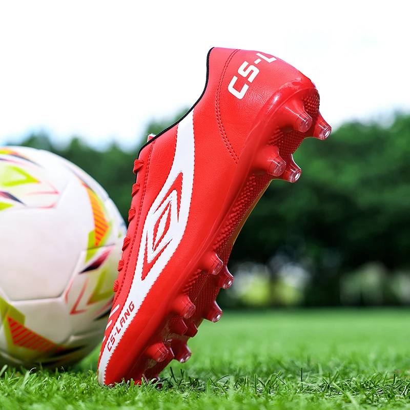 New low-top soccer shoes with long studs for teenagers and students, suitable for boys and girls, stylish, high durability, tren