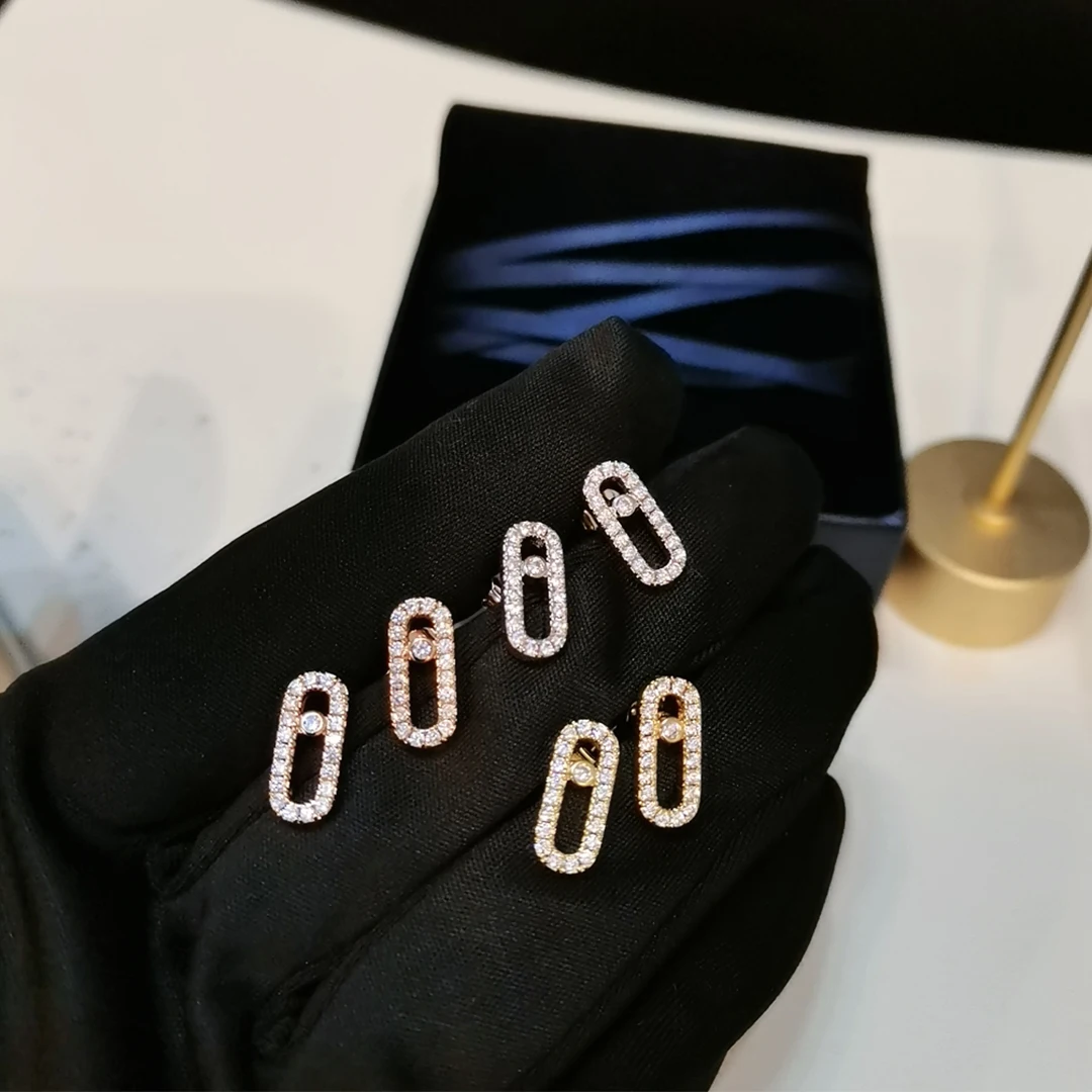 

Роскошные ювелирные изделия, женские серьги с бриллиантами из стерлингового серебра 925 пробы с цирконом. Малый размер. Свадебные украшения, подарки на помолвку