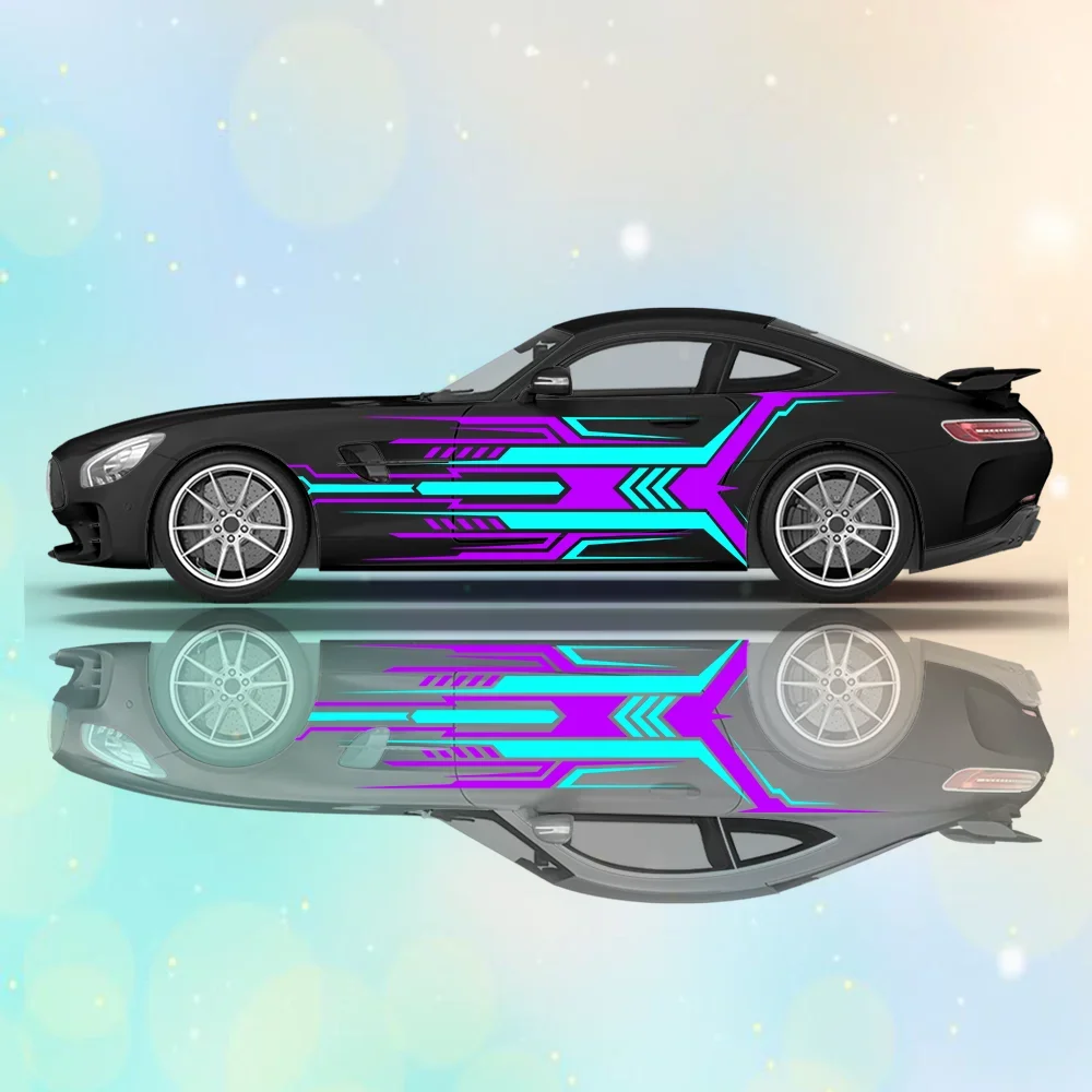 

Dynamic Lines Car Vinyl Wraps Decal Self-adhesive PVC Anti Scratch Sticker Suitable for Trucks SUV Decor Auto Accessories Gift