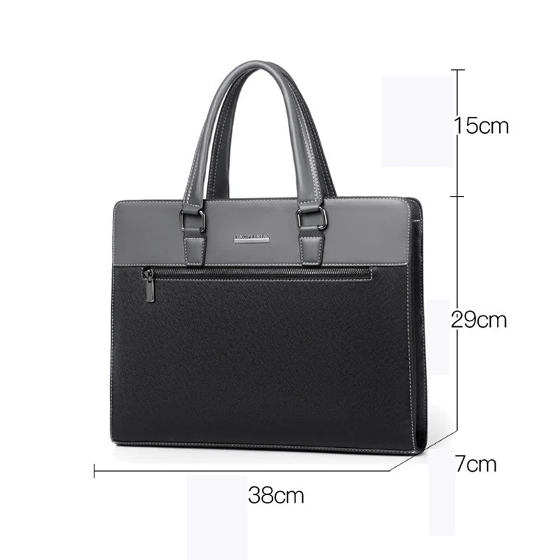 2023 New Luxury Leather Business Men's Briefcase Male Fashion Shoulder Bag Men Messenger Bag Boy Casual Tote Computer Bag