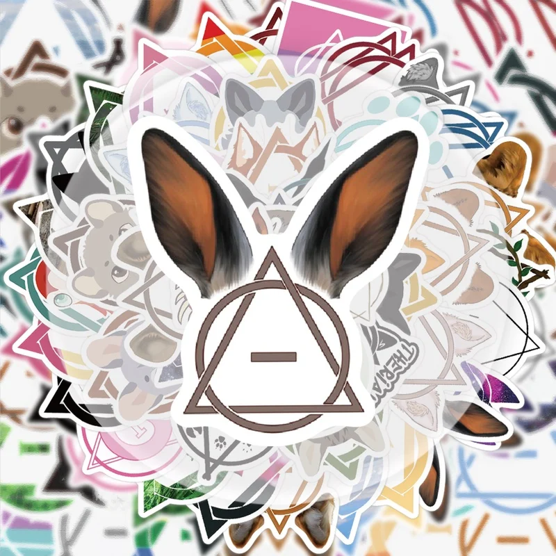 50 ملصقًا ديكورًا على الجدران Therian، شارات لاصقة نابضة بالحياة، أنماط متعددة بدون تكرار، مناسبة لزجاجات المياه وأجهزة الكمبيوتر المحمولة وحقائب السفر وألواح التزلج والقيثارات وديكورات الحفلات