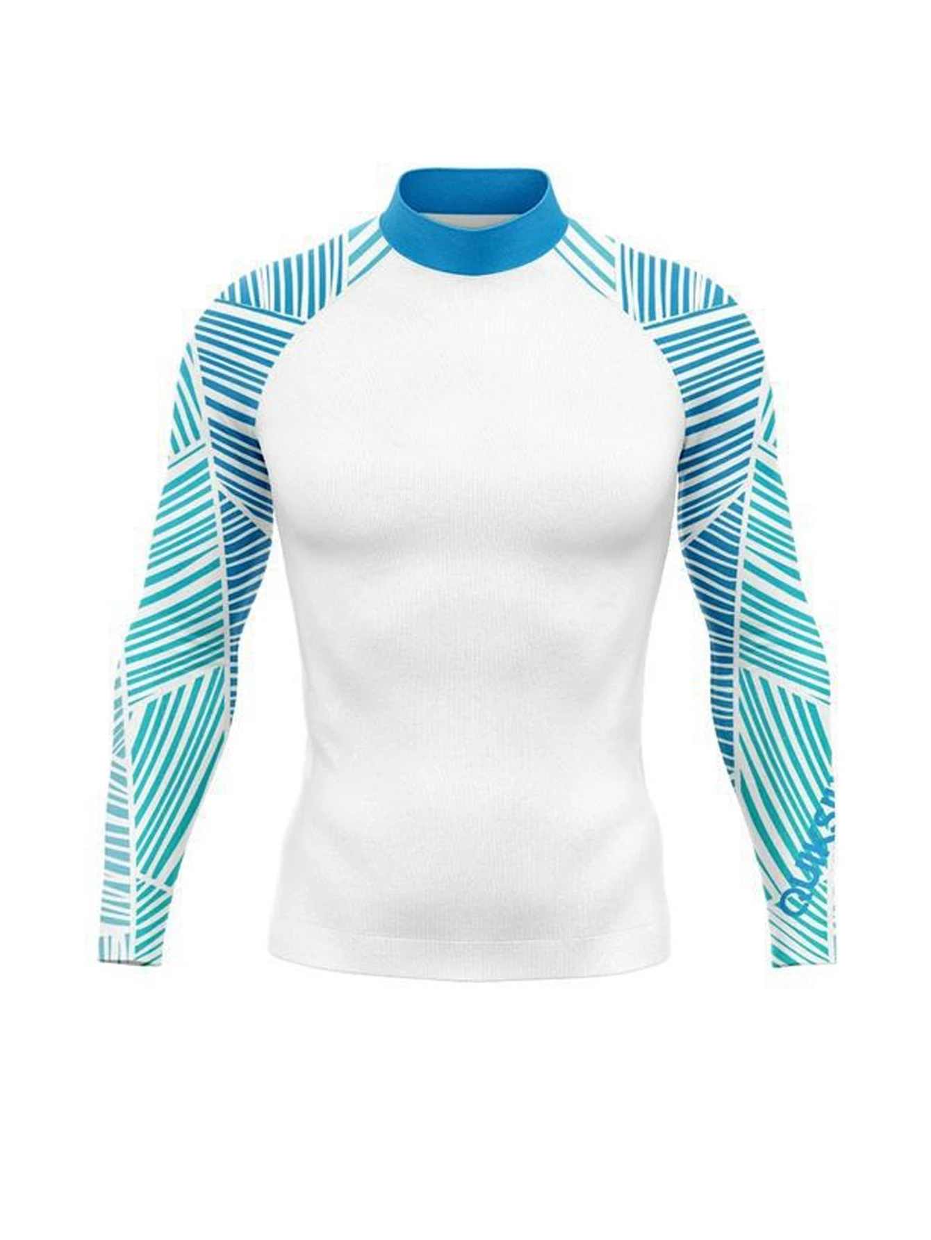 Men's Rashguard Swimwear Long Sleeve Swim Surf T-shirt UV Protection Surfing Diving Swimsuit Tights Clothes